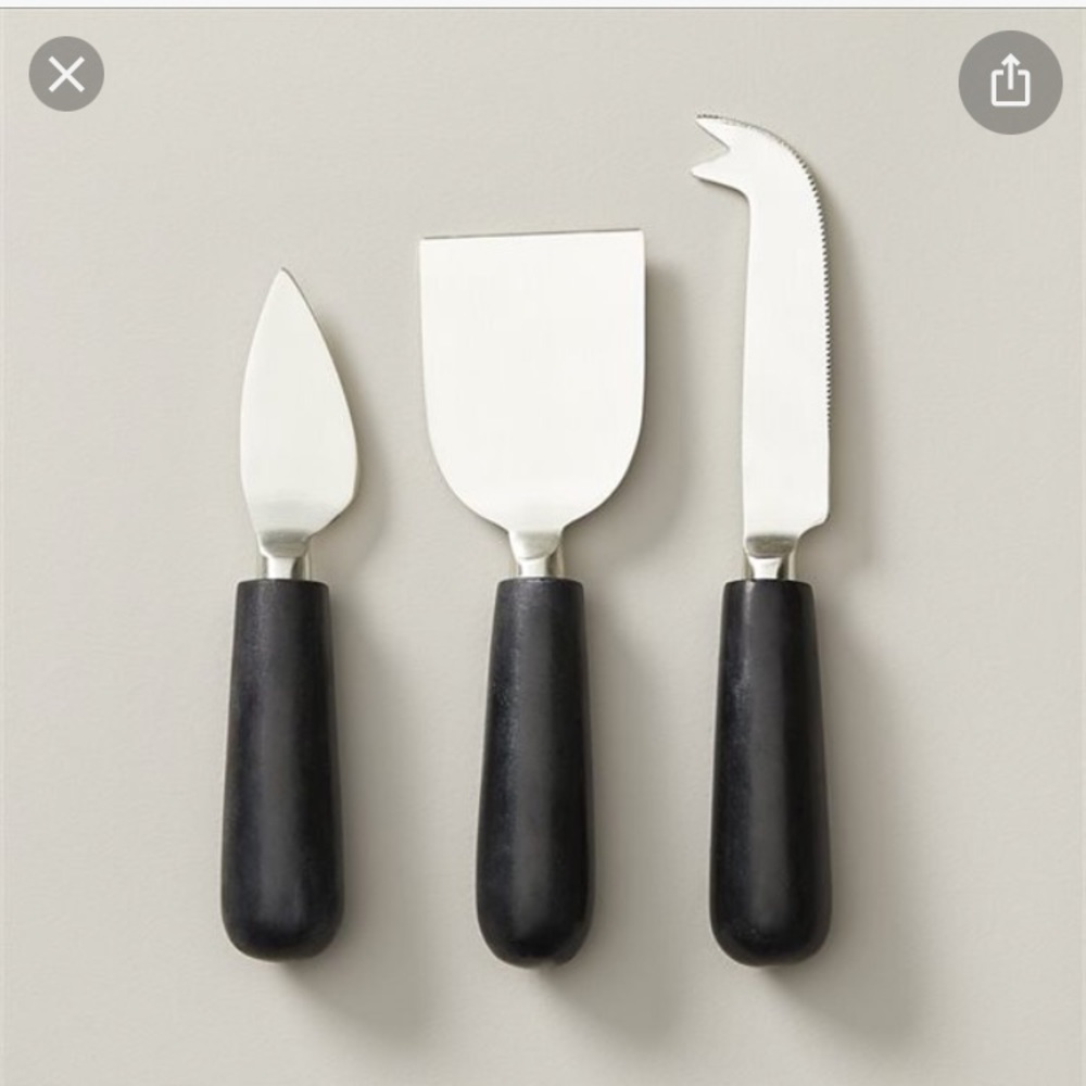 Oui Dark Marble and brass cheese set charcuterie